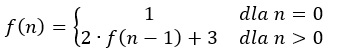 rekurencja f(n)